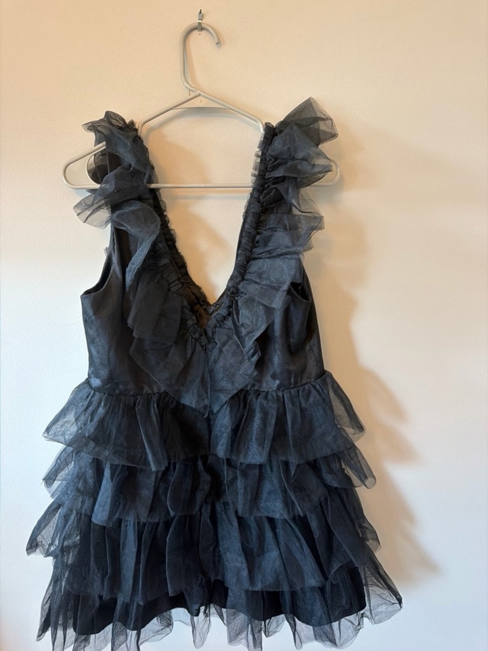 Lulu's Black Ruffled Tulle Slip - Picture 2 of 3